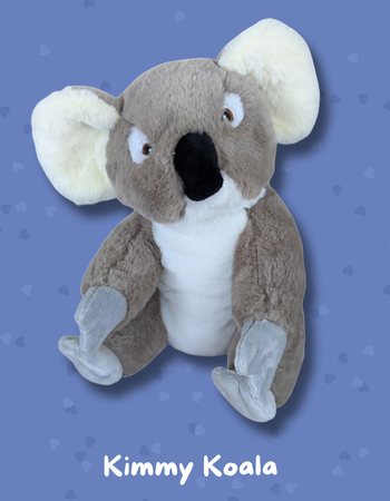 Kimmy Koala comfort toy Australian therapeutic plush for sick children
